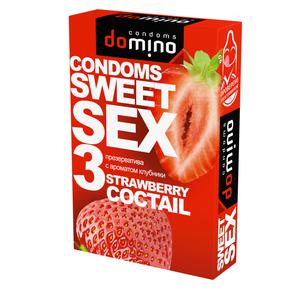 ПРЕЗЕРВАТИВЫ DOMINO SWEET SEX STRAWBERRY COCKTAIL