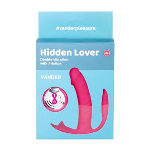 Пульсатор - Вибромассажер "Hidden Lover" Double vibrator with Friction, Фуксия