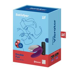 Парный вибратор Satisfyer Double Fun с возможностью управления через пульт и приложение (фиолетовый)