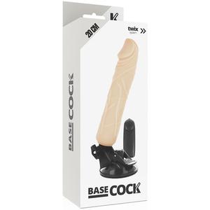 Вибромассажер с пультом управления BASECOCK REALISTIC VIBRATOR REMOTE CONTROL FLESH 20CM