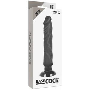 Вибромассажер BASECOCK REALISTIC VIBRATOR 2-1 BLACK 20CM