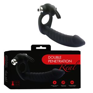 Вибронасадка Vander "Double Penetration Real", Чёрный