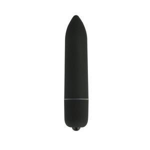 Чёрная удлинённая вибропуля Power Bullet Black - 8,3 см.