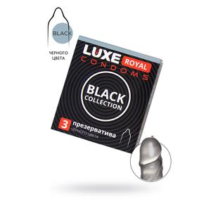 ПРЕЗЕРВАТИВЫ LUXE ROYAL BLACK COLLECTION 3ШТ, 18 СМ