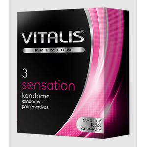 Презервативы "VITALIS" PREMIUM №3 sensation - с кольцами и точками (ширина 53mm)