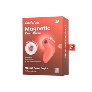 Вакуум-волновой стимулятор клитора Satisfyer Magnetic Deep Pulse, силикон, коричневый, 11 см