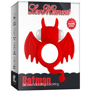 ЭРЕКЦИОННОЕ ВИБРОКОЛЬЦО LOVE MOMENT "BATMAN", RED