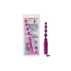 Анальная цепочка Waterproof Vibrating Pleasure Beads с вибрацией фиолетовая