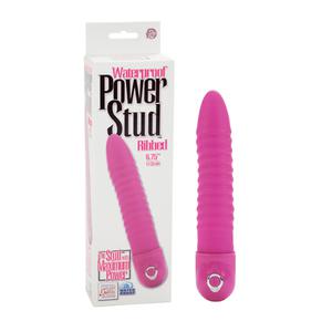 Вибромассажер Power Stud Ribbed Vibes 6,75" розовый