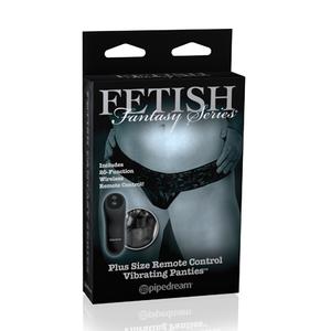 Вибростимулятор клитора Remote Control Vibrating Panty с трусиками Plus Size черный