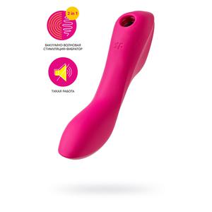 Вакуум-волновой бесконтактный стимулятор клитора Satisfyer Curvy Trinity 3, силикон, красный