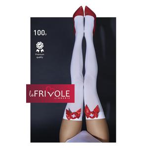 Ролевые чулки медсестры Sense с декоративными бантиками, размер S/M