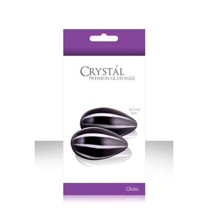 Вагинальные шарики CRYST'AL KEGEL EGGS из стекла черные