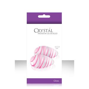 Вагинальные шарики CRYST'AL KEGEL EGGS из стекла прозрачные