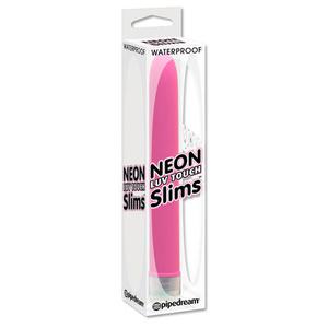 Вибратор розовый Neon Slim из супер-мягкого материала