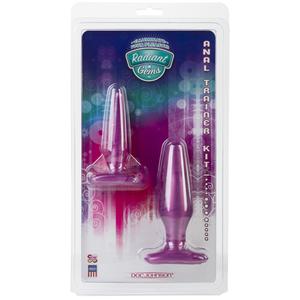 Набор Radiant Gems из двух анальных стимуляторов  Anal Trainer Kit фиолетовый